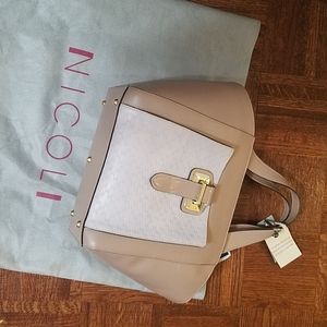 Brand new Nicoli Italian leather handbag